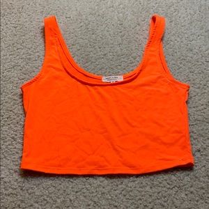 Bright Orange Crop Top . Size: Medium.